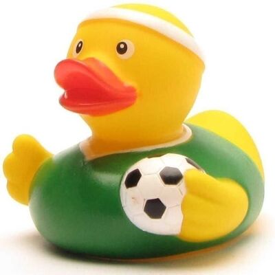 Rubber duck - footballer green jersey rubber duck