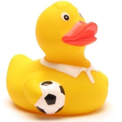 Rubber duck - soccer player with a white collar