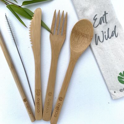 Eco Friendly Bamboo Reusable Cutlery Set