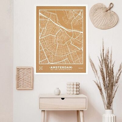 Mapa de corcho de Amsterdam