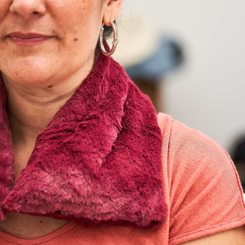 Plum neck hot water bottle