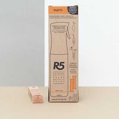 R5 Kit Piatti | 2 Refill e 1 flacone 250 ml - MADE IN ITALY