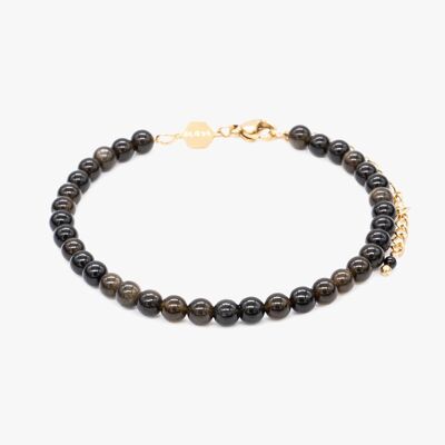 Serena bracelet in Obsidian stones