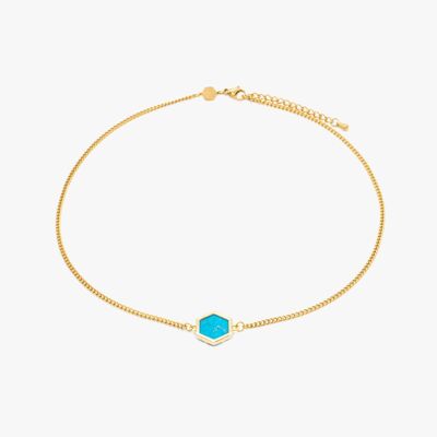 Hexalia necklace in Turquoise stones