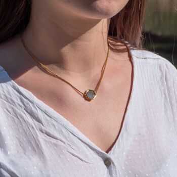 Collier Hexalia en pierres Labradorite 7