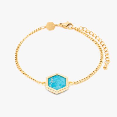 Bracelet Hexalia en pierres Turquoise