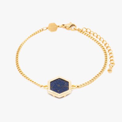 Hexalia-Armband aus Lapislazuli-Steinen