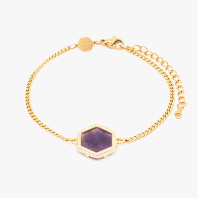 Hexalia-Armband aus Amethyst-Steinen