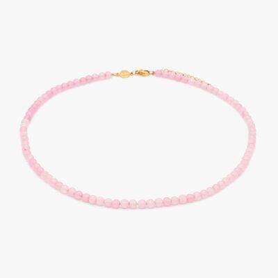 Serena necklace in Rose Quartz stones