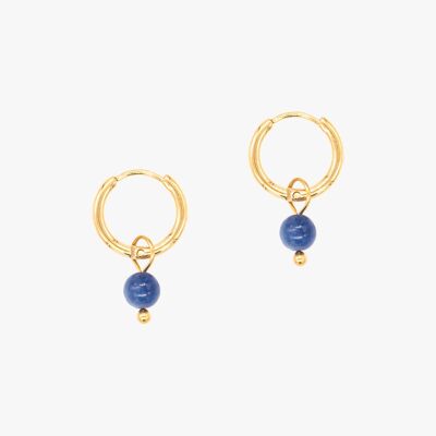 Serena hoop earrings in Sodalite stones