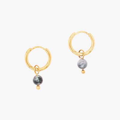 Serena hoop earrings in Tourmaline stones