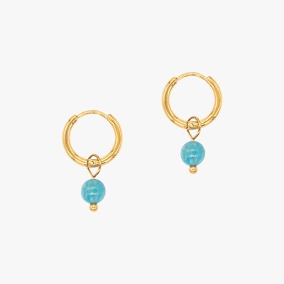 Serena hoop earrings in Apatite stones