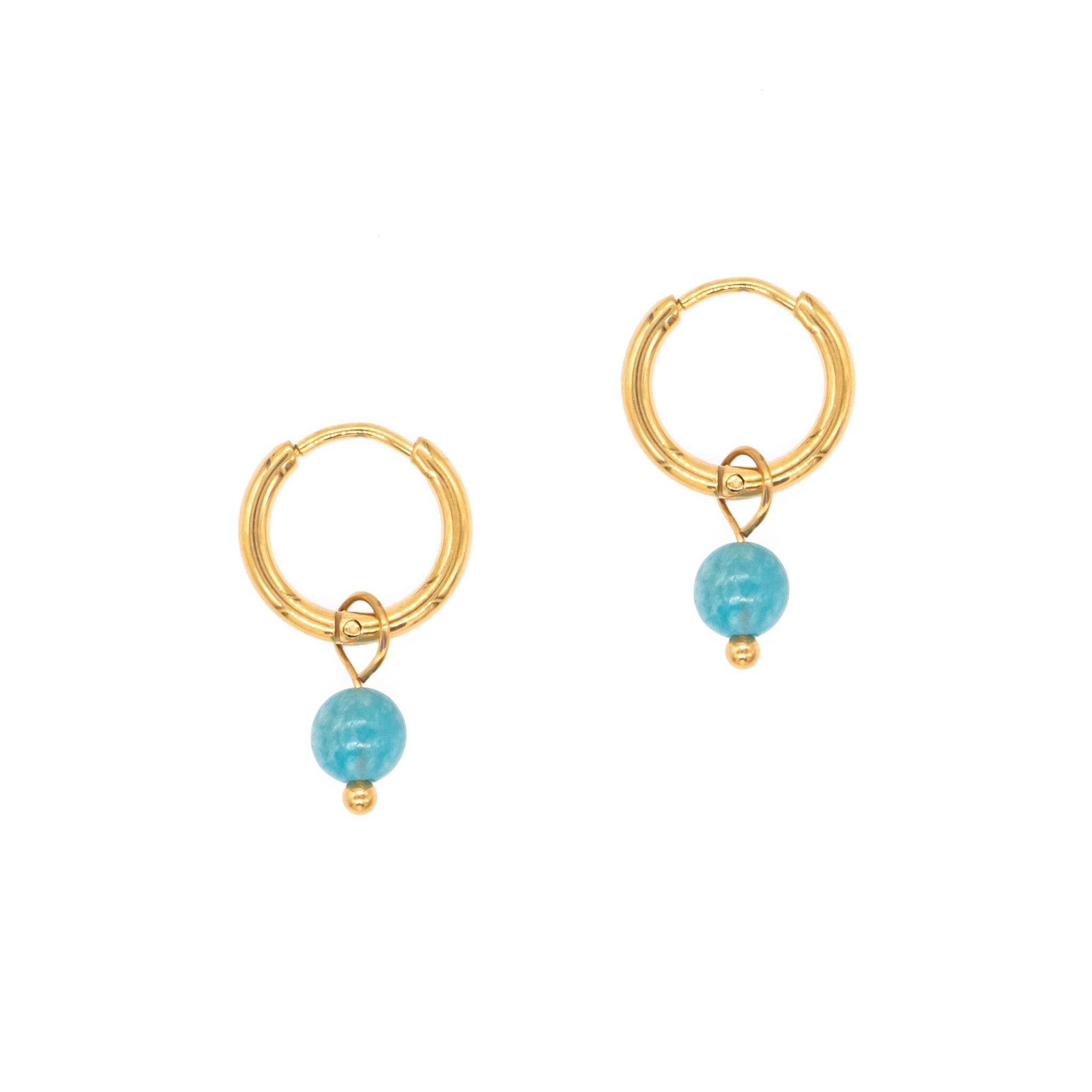 Serena hoop earrings in Apatite stones