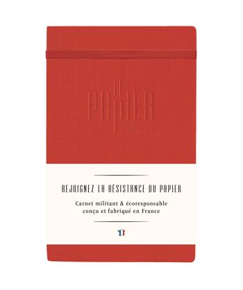 Carnet Notebook A5 Rouge Coquelicot -  128 pages lignées 1