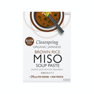 Zuppa di miso di riso integrale biologico - Con alghe (4x15g) - FR-BIO-09