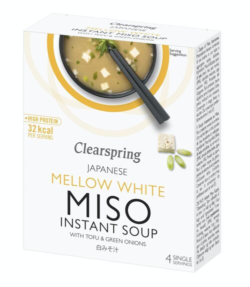 Soupe miso instantanée bio - Miso blanc et tofu (4x10g)