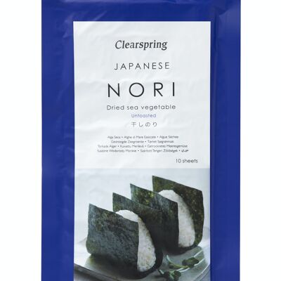 Untoasted Japanese Nori - 10 sheets 25g