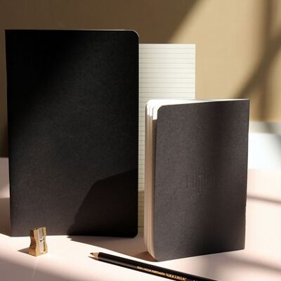Juego de 3 cuadernos flexibles - A6 negro