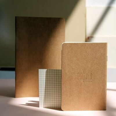 Set of 3 flexible notebooks - A6 kraft