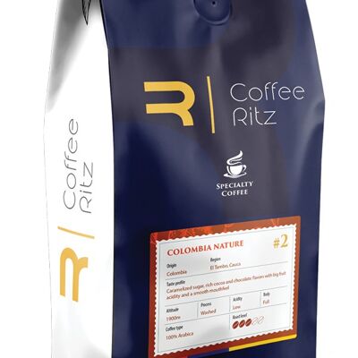 Kaffeebohnen, Spezialität, handwerklich hergestellt „Colombia Nature“ 1 kg/Fairtrade, Café en Grains de Spécialité/ Équitable