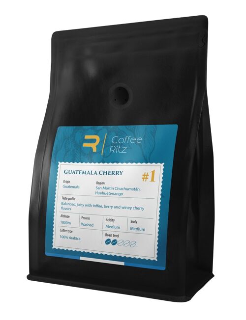 Coffee beans, Specialty, Artisanal "GUATEMALA CHERRY" 250gr/Fairtrade, Café en grains de spécialité/Équitable