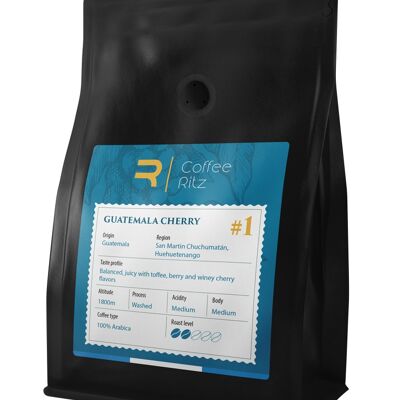 Caffè in grani, Specialità, Artigianale "CILIEGIA DEL GUATEMALA" 250gr/Fairtrade, Café en grains de spécialité/Équitable
