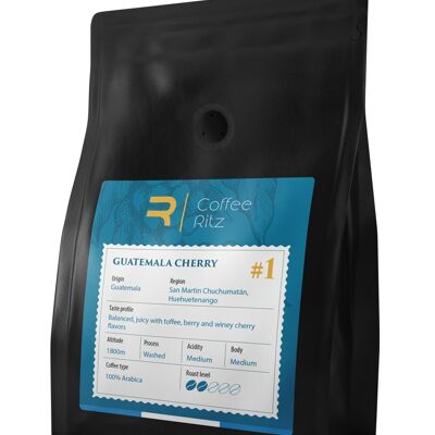 Kaffeebohnen, Spezialität, handwerklich hergestellt „GUATEMALA CHERRY“ 250gr/Fairtrade, Café engrains de spécialité/Équitable