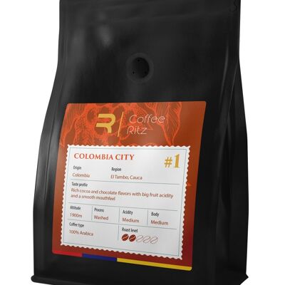 Chicchi di caffè, Specialità, Artigianale "Colombia City" 250gr/Fairtrade, Café en grains de spécialité/ Équitable