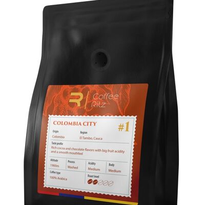 Chicchi di caffè, Specialità, Artigianale "Colombia City" 250gr/Fairtrade, Café en grains de spécialité/ Équitable