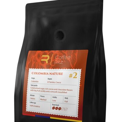 Chicchi di caffè, Specialità, Artigianale "Colombia Nature" 250gr/Fairtrade, Café en grains de spécialité/ Équitable
