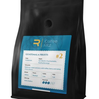 Coffee beans, Specialty, Artisanal "Guatemala Fruits" 250gr/Fairtrade, Café en grains de spécialité/ Équitable