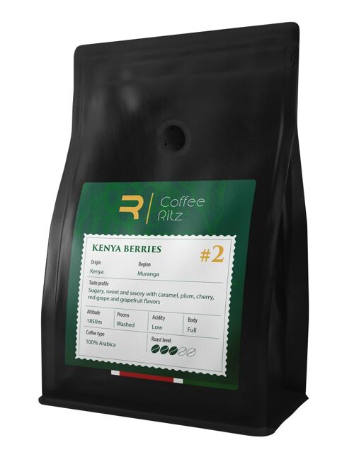 Artisanal Specialty coffee beans "Kenya Berries" 250gr/Fairtrade, Café en grains de spécialité/ Équitable