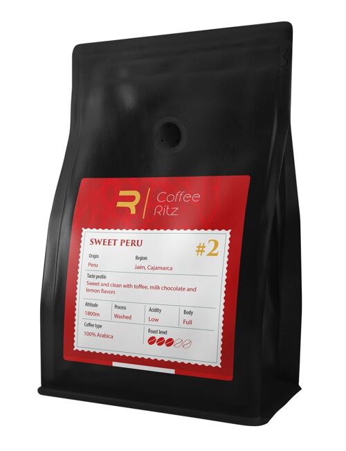 Coffee beans, Specialty, Artisanal "Sweet Peru" 250gr/Fairtrade, Café en grains de spécialité/ Équitable