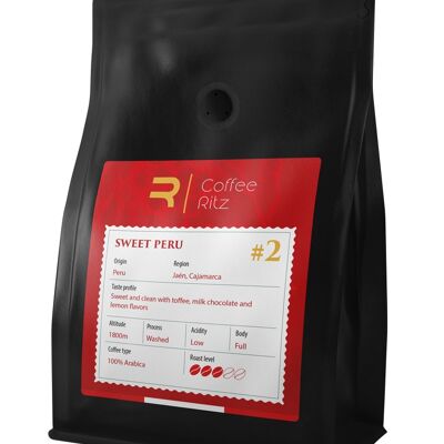 Café en grano, Especialidad, Artesanal "Sweet Peru" 250gr/Fairtrade, Café en grains de spécialité/ Équitable