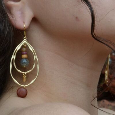 Golden Labradorite Fany drop earring