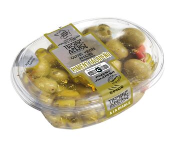 Olives vertes Farcies de Grèce au piment Jalapeno