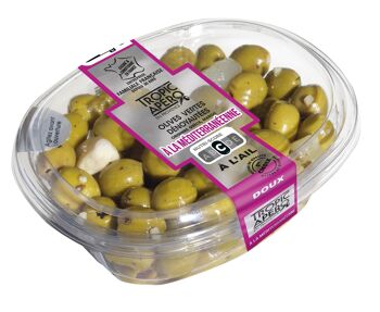 Olives vertes dénoyautées du Maroc à la Méditerranéenne