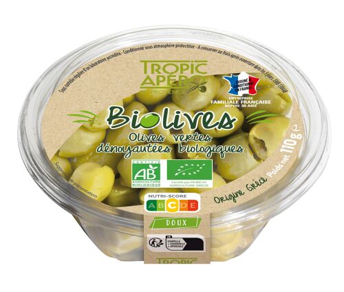 BIOLIVES - Olives vertes dénoyautées