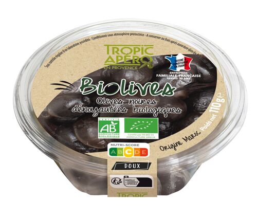 BIOLIVES - Olives noires dénoyautées