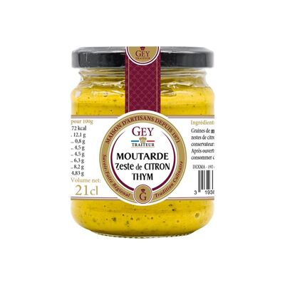 Lemon Thyme Mustard - Raoul Gey Traiteur - 21cl