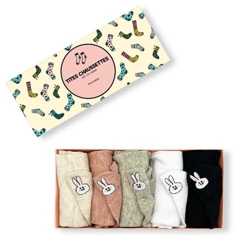 Chaussettes Languette Lapin (Lot x5)