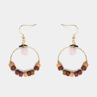 Quartz and golden Kenia earrings