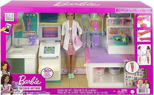 BARBIE - Barbie Médecin, coffret clinique avec poupée et accessoires - HFT68