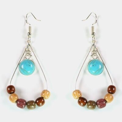 Turquoise earrings and Etoilis wood