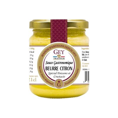 Lemon Butter Sauce - Raoul Gey Traiteur - 21cl