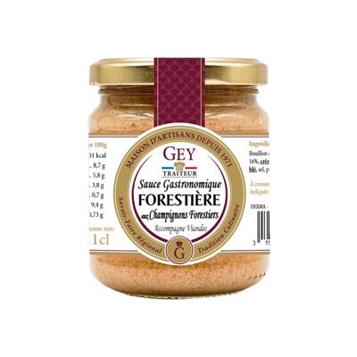 Sauce Forestiere Champignons - Raoul Gey Traiteur - 21cl