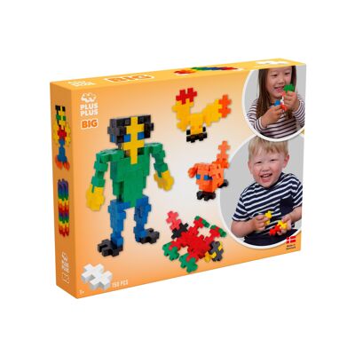 BIG Basic-Box mit 150 Teilen – Kinder-Konstruktionsspiel – PLUS PLUS