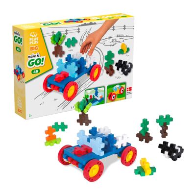 Hacer y GO! Vehículos - 46 Piezas - juego de construcción infantil - PLUS PLUS