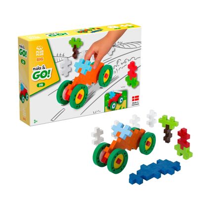 Machen&LOS! Mini-Fahrzeuge - 29 Teile - Konstruktionsspiel für Kinder - PLUS PLUS