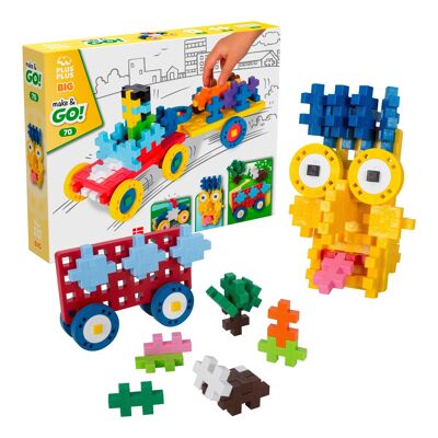 Hacer y GO! Max vehículos - 70 piezas - juego de construcción para niños - MÁS MÁS